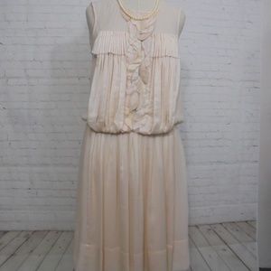 BCBG Maxazria RUNWAY Silk Dress Champagne